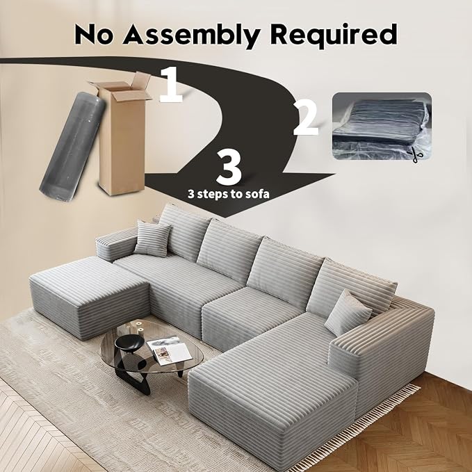135.4" Cloud Modular Sectional Couch - Image 4
