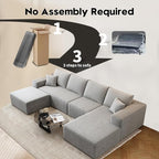135.4" Cloud Modular Sectional Couch - Image 4