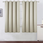 Light Beige Thermal Blackout Curtains/52 x 63 Inch/Set of 2 Panels Room by Lemomo