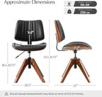 HULALA HOME Faux Leather Home Office Chair - Image 2