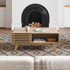mopio Ensley Coffee Table with Storage, Mid Century Modern, Farmhouse Wood - Image 8