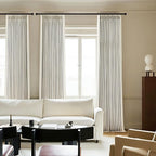 100% Blackout Pinch Pleated Linen Curtains 105 Inches Long - Image 6