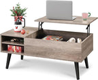 WLIVE Lift Top Coffee Table for Living Room, Small Coffee Table by WLIVE