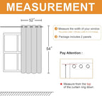 Blackout Curtains for Bedroom, 52 x 54 Inches Long, 2 Panels | Thermal - Image 7