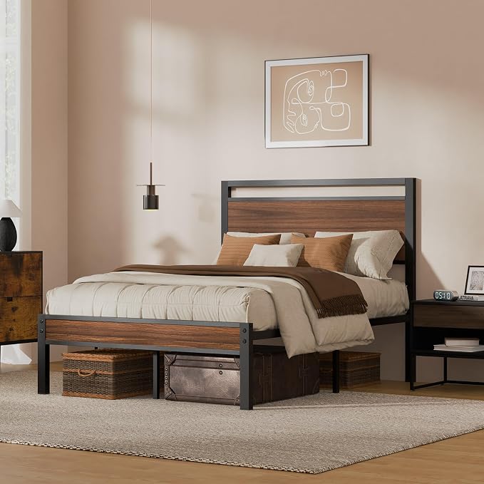Z-hom Easy Assembly Sturdy Metal Platform Bed, Full Size Bed Frame - Image 3
