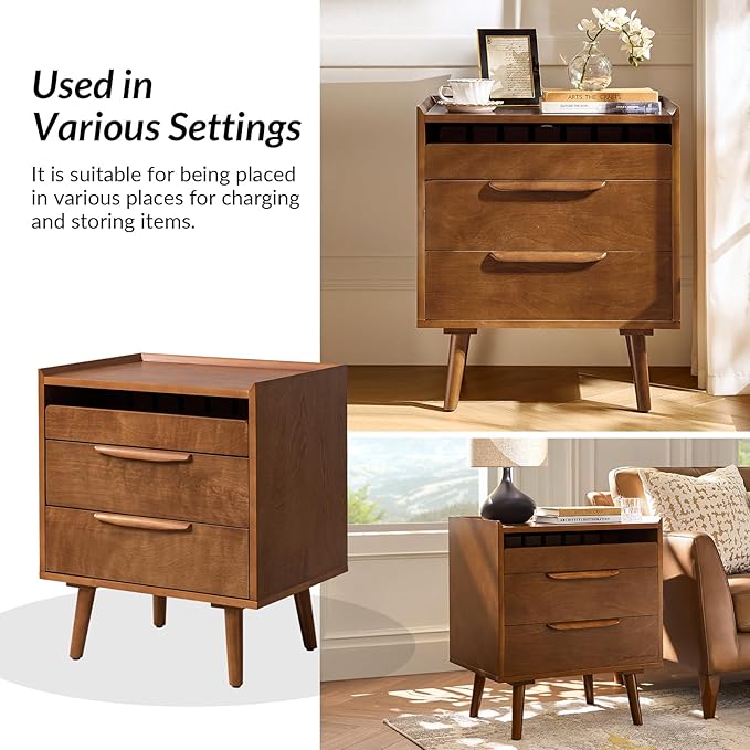 HULALA HOME 2 Drawer End Table - Image 7