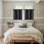MIULEE Blackout Curtains for Bedroom 2 Panels 40 x 36 Inch Long Dark Grey | - Image 7