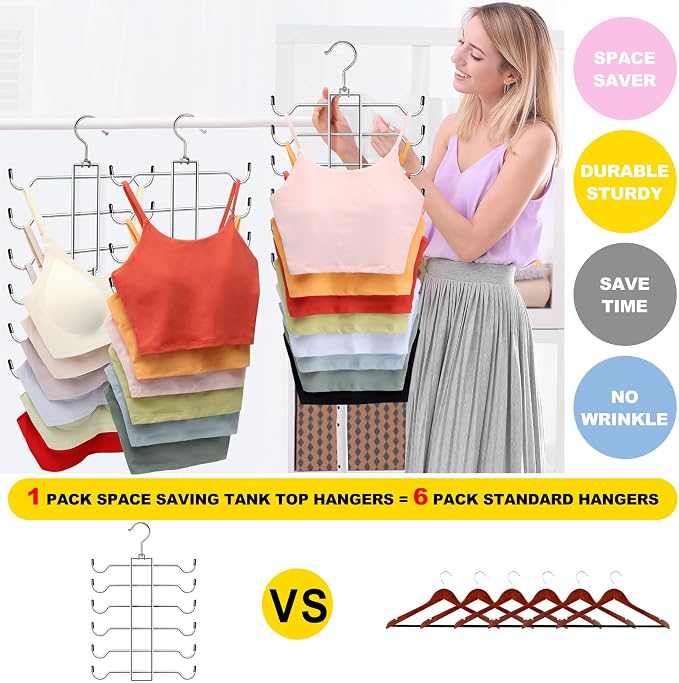 1 Pack Tank Top Hanger Space Saving, Closet-Organizer-and-Storage - Image 4