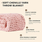 L'AGRATY Chunky Knit Throw Blanket - Image 4