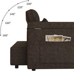 3 in 1 Convertible Sleeper Sofa, 65in Sleeper Couch - Image 8