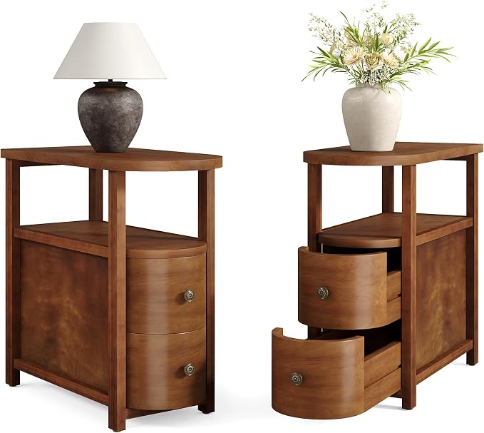 LITTLE TREE Solid Wood End Table Set 2 - Image 8