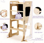 labebe Toddler Standing Tower for 12M+, Montessori Foldable Learning Standing - Image 3