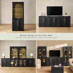 mopio Blake Storage Cabinet, Small Modular Accent Display Sideboard Buffet - Image 7