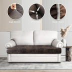 ANARACHON Leather Look Couch Cushion Covers Sofa Seat Slipcovers Sets Couches - Image 6