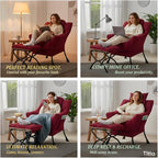 Tiita Lazy Chair with Ottoman, Comfy Leisure Sofa Armchair with Ottoman - Image 7