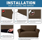 ZNSAYOTX 1 Piece Stretch Loveseat Covers - Image 4