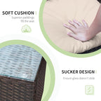 Greesum 3 Pieces Patio Furniture Sets Outdoor PE Rattan Wicker Chairs - Image 5