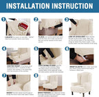 H.VERSAILTEX Wing Chair Slipcover Chair Covers - Image 6