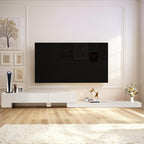 Retractable TV Stand, Solid Wood Minimalist TV Shelf, Mid-Century TV Console - Image 8