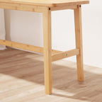 HOOBRO 39.3'' Bamboo Dining Bench, Farmhouse Table Bench, Kitchen & Living Room - Image 9