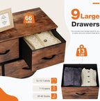 Sweetcrispy 9-Drawer Fabric Dresser Storage Tower - Image 6