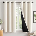 MIULEE Cream 100% Blackout Short Curtains by MIULEE