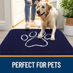 OLANLY Dog Door Mat for Muddy Paws 30x20, Paw Print Design Chenille Mud Mat | - Image 6