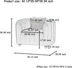 42" Velvet Sofa Chair for Living Room, Modern Single Sofa - Image 2