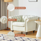 QHITTY 2 Piece Living Room Set, Sectional Chesterfield Sofa Chair Contemporary - Image 6