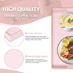 MAONAME Pink Serving Tray with Handles, Modern Decorative Tray - Image 4