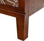 eHemco Tropical Monstera Door Accent End Table, Modern Retro Style, 16.5 x 14 x - Image 8