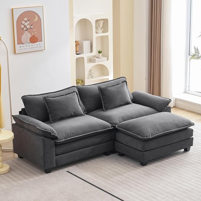 Oprisen 86" Modular Sectional Sofa, Comfy Cloud Couch Sectional Sofa by Oprisen