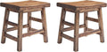 Alaterre Furniture Durango Set of 2 Industrial 20-Inch Wood Dining Stools – by AlaterreFurniture