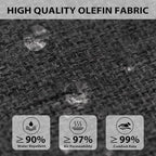 Sundale Outdoor Olefin Quilted Lounge Cushion Set of 2, Patio Foldable Chaise - Image 2