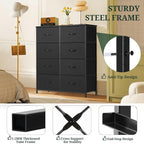 8-Drawer Dresser for Bedroom, Anti-Tip Tall Storage Organizer Chest of Drawers - Image 4