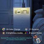 BOLUO White Night Stand with 3 Fabric Drawers, Nightstand with Charging Station - Image 6