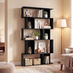 Giantex 5-Tier Bookshelves Set of 2, 10-Cube Geometric Bookcase - Image 9