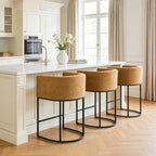 ClinQ 26" H Counter Height Bar Stools Set of 1, Modern Barrel Counter Stools - Image 7