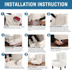 H.VERSAILTEX Wing Chair Slipcover Chair Covers - Image 6