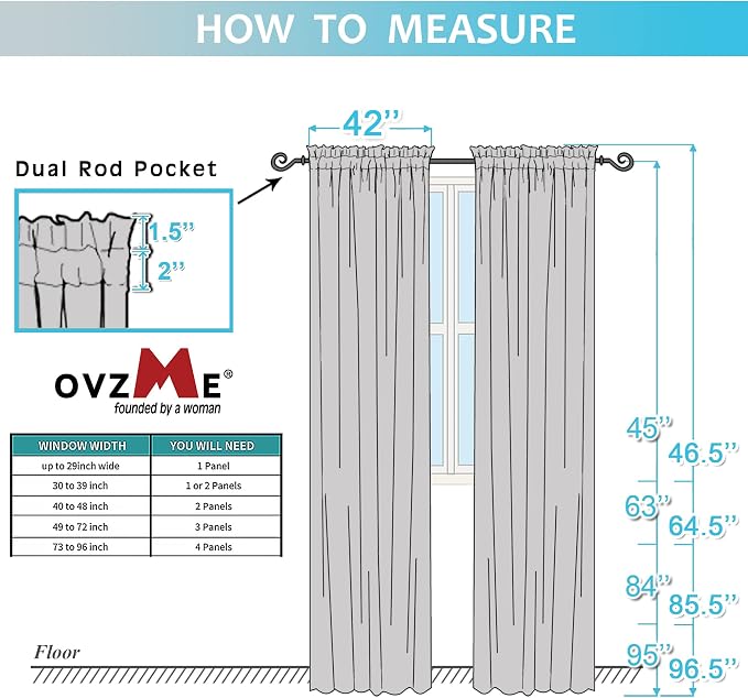 White Sheer Curtains 84 inches Long 2 Panels Set, Sheer White Curtains - Image 9