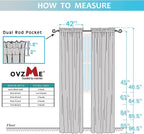 Black Sheer Curtains 84 Inches Long 2 Panel Sets, Solid Color Lightweight Voile - Image 8