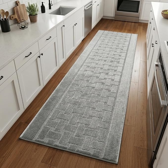 Runner Rug 35 ft, Extra Long Non-Slip Washable Rug, Rubber Backing, Rolled in by ORFAHOME