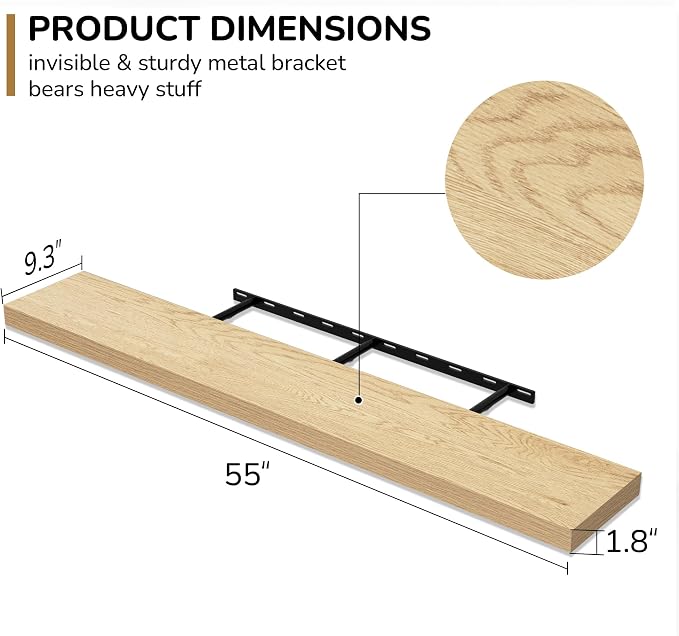 Fun Memories 55 Inch Floating Shelves - Image 3