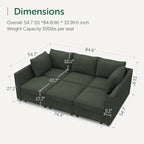 HONBAY Modular Sofa Sectional Sleeper Couch - Image 2