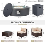 UPHA 9 Pieces Patio Furniture Sets, Wicker Outdoor Sectional Sofa Couch - Image 2