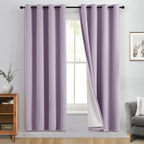 Yakamok Lilac 100% Blackout Curtains 72 Inches Long by Yakamok