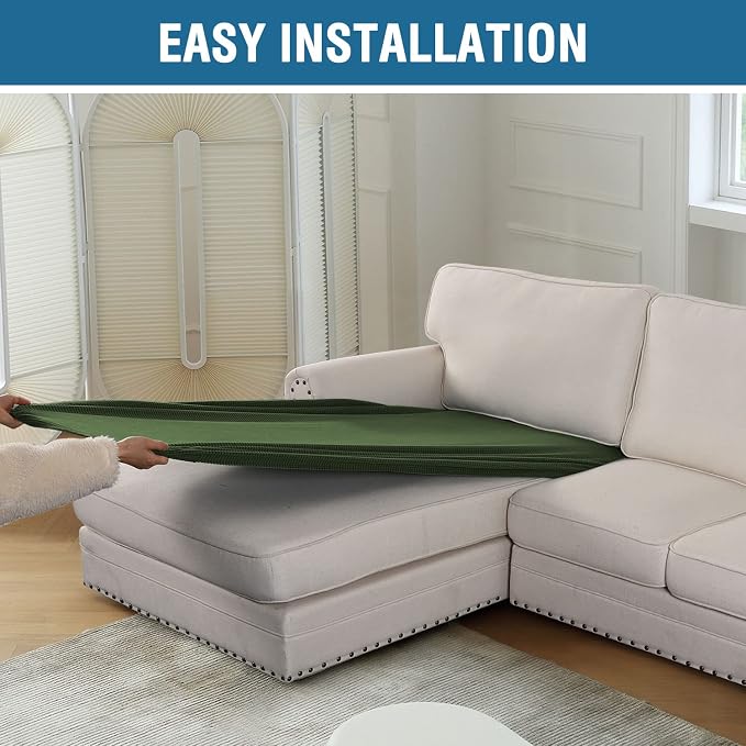 H.VERSAILTEX Sectional Couch Covers 1 Piece Chaise Slipcover L Shape Separate - Image 8