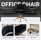 Home Office Chair Swivel Velvet Desk Chair Accent Armchair Upholstered Modern - Image 8