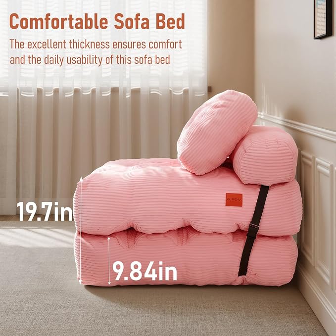 Folding Sofa Bed, Convertible Sleeper Chair - Image 6
