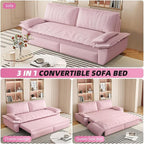 KEIKI 73.2" Queen Size Convertible Sofa Bed, 3-in-1 Pull Out Sleeper Couch - Image 3